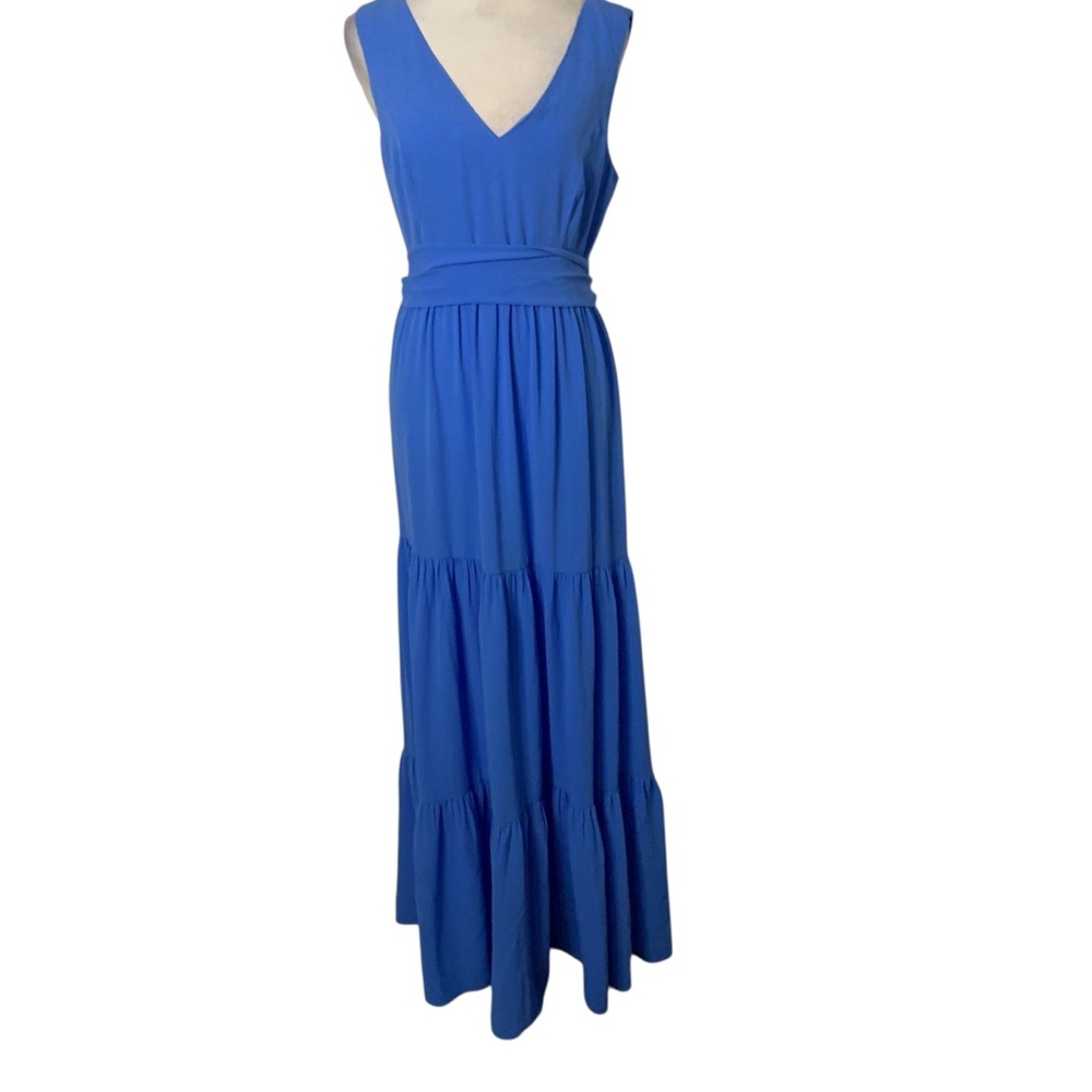 NWT Lilly Pulitzer Vibrant Blue Thistle Maureen Maxi Dress Resort Wear Belted - Picture 4 of 13